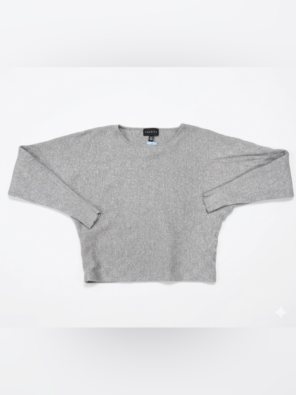 Premise Light Gray Women's Crew Neck Sweater Size Medium